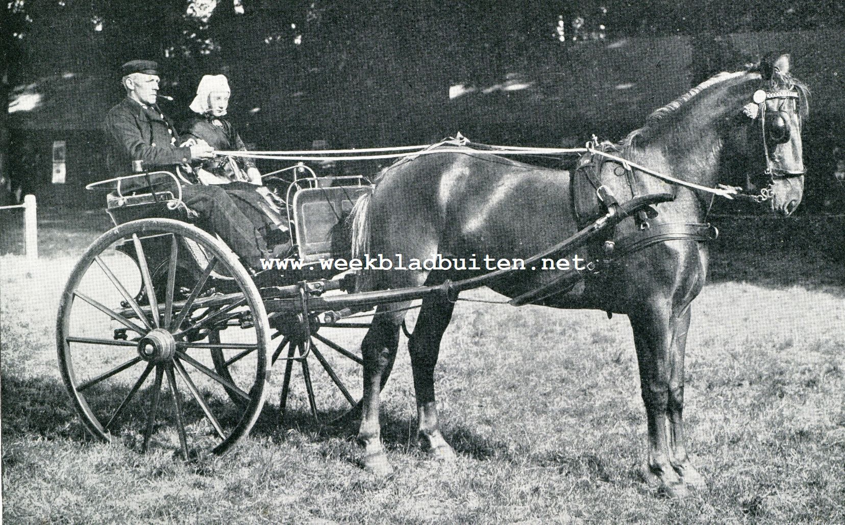 De afdeeling paarden op de Landbouwtentoonstelling te 's-Gravenhage. Utrechtsche boerenkleedij