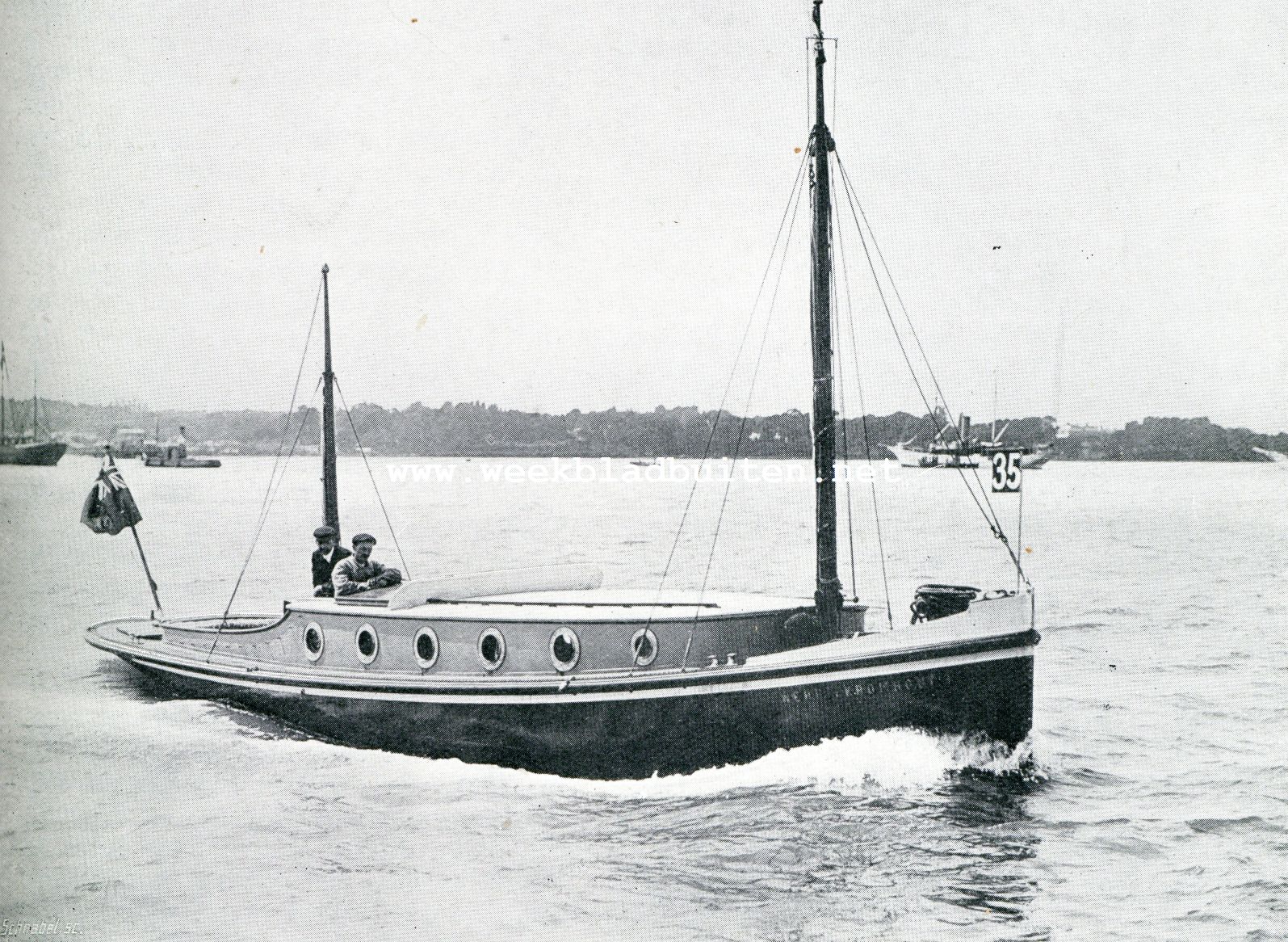 Per motorboot. Een zeewaardige motorboot