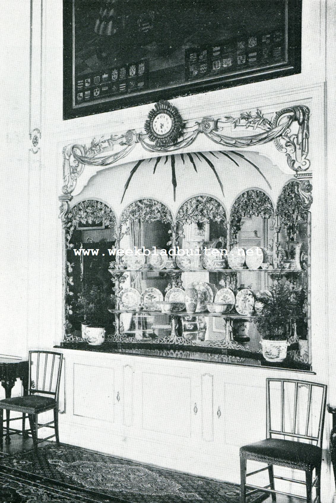 Het Huis te Amerongen. Buffet in de Eetzaal