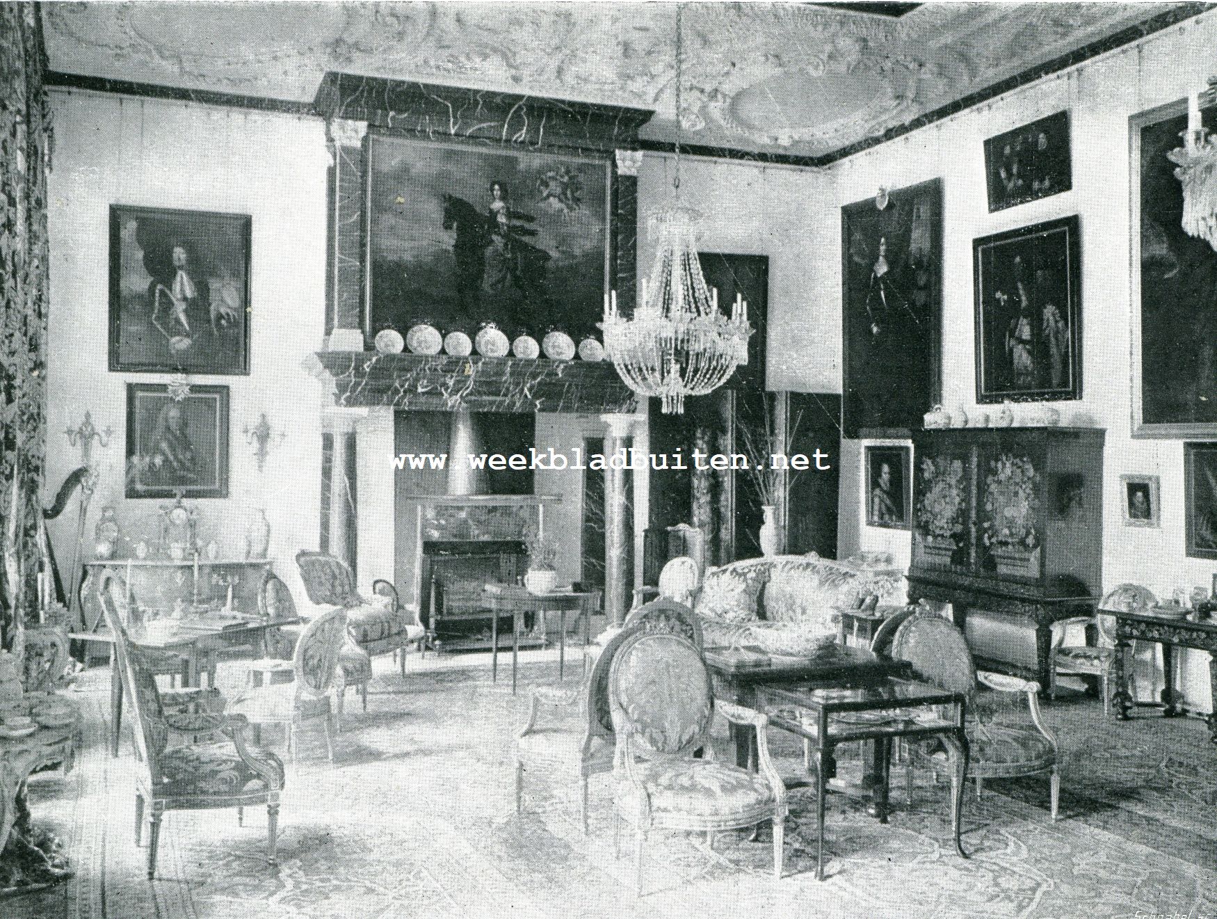 Het Huis te Amerongen. De Groote Zaal