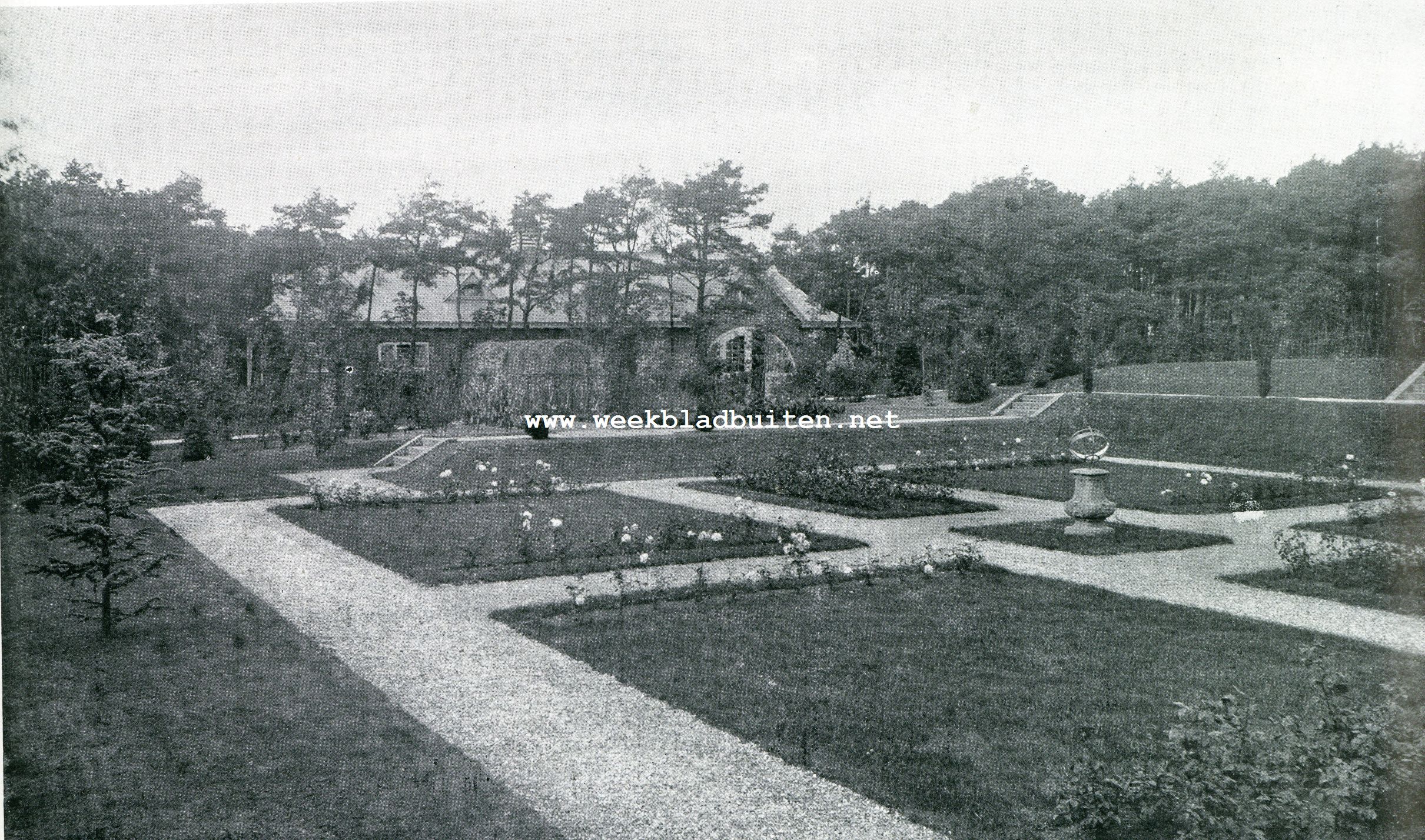 Tuin-architectuur. Huize 