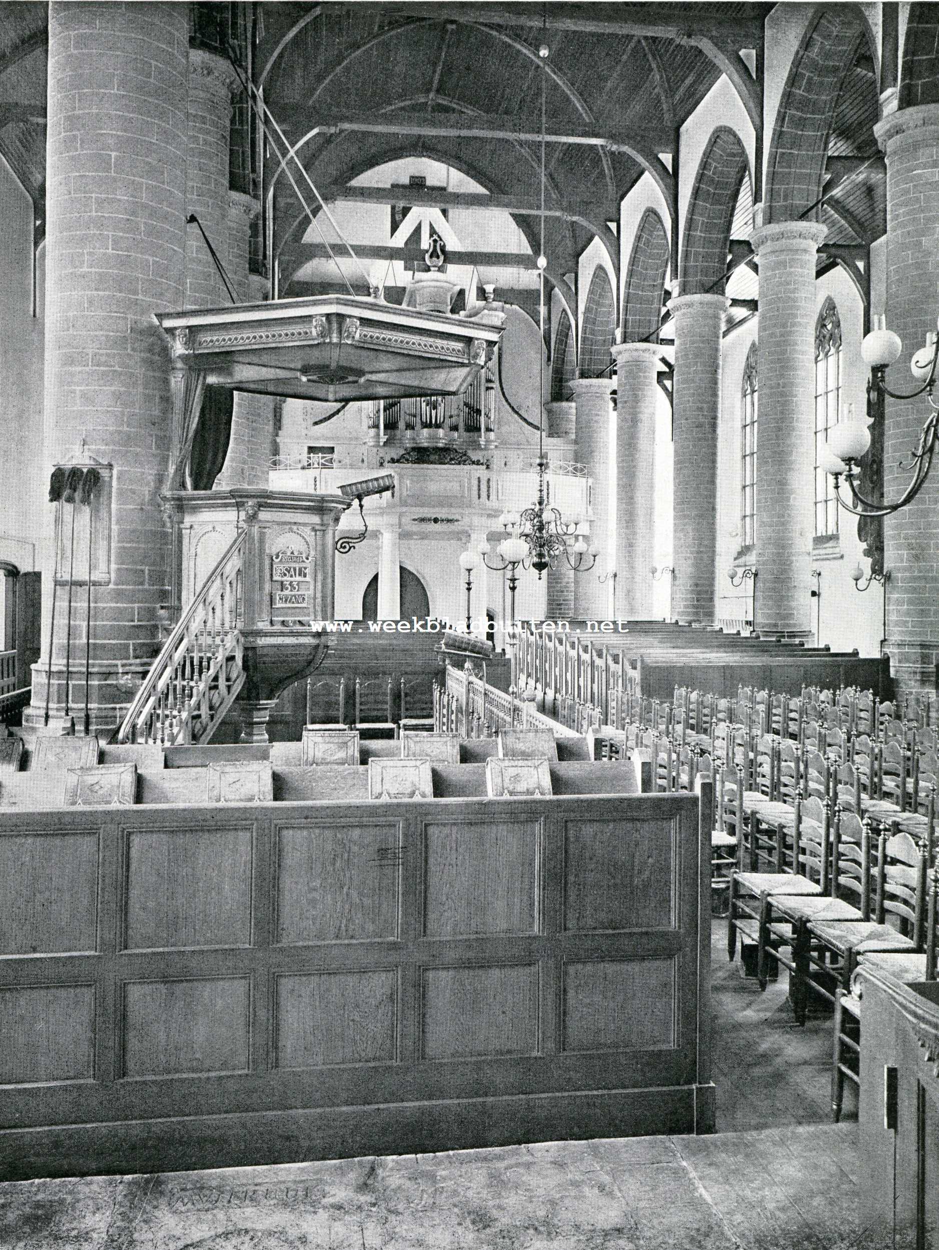 Interieur van de St. Jeroen's Kerk te Noordwijk