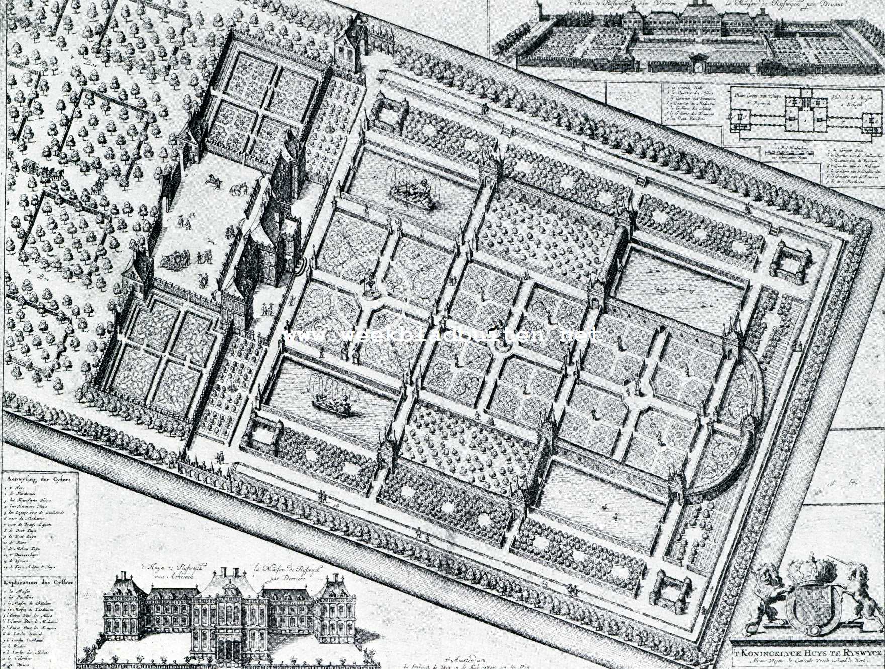 Dutch Gardens. IV. De tuin van 't Huis te Rijswijk omstreeks 1638. Naar een gravure van Balthazar Floriszoon