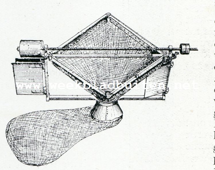 De diepzee-onderzoekingen van den vorst van Monaco. IX. Het Giesbrecht-net in open stand om te visschen
