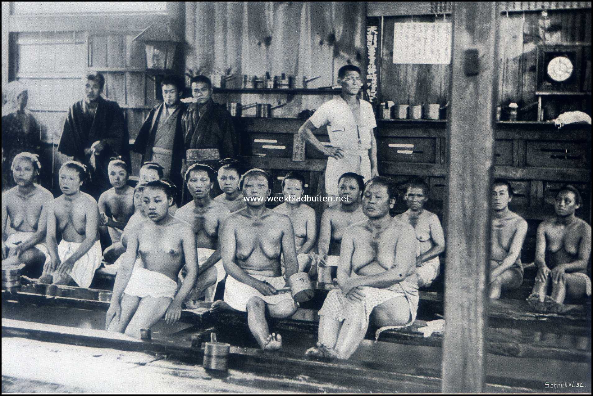 De warme bronnen van Japan. (I de badkuipen)
