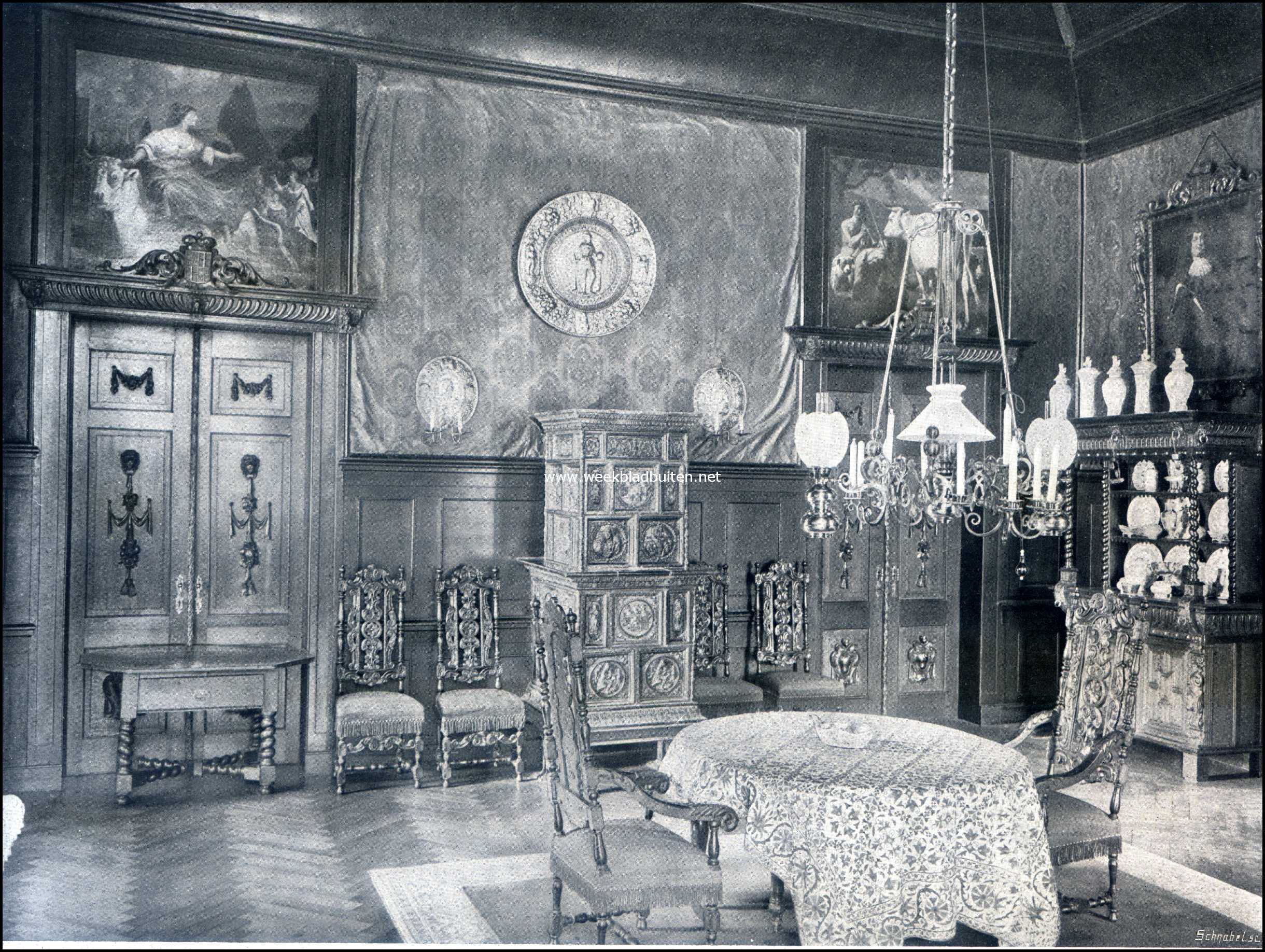 Het Kasteel Rechteren. De Eetzaal