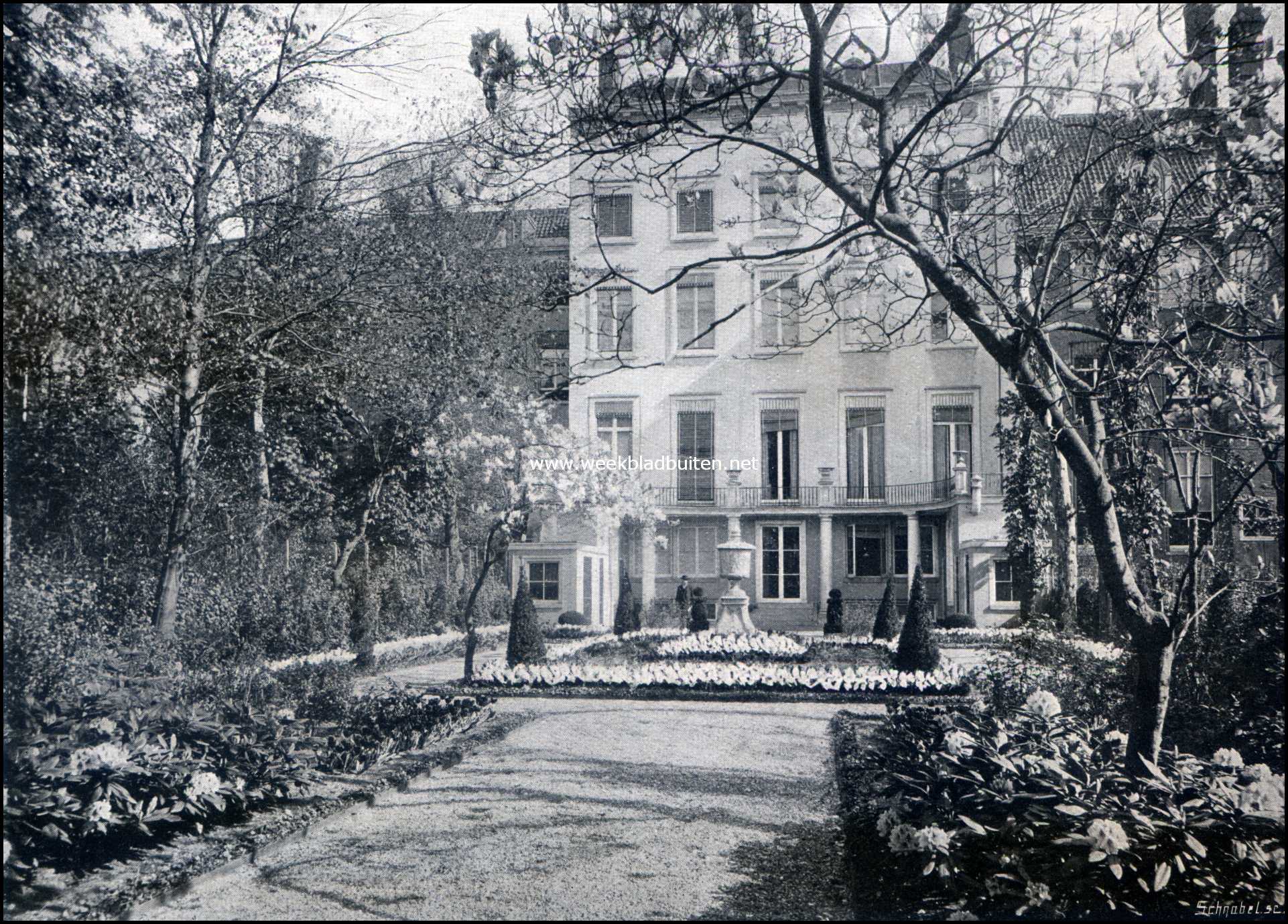 Iets over stadstuinen. Tuin van perceel Heeren gracht 502, naar het huis toe gezien