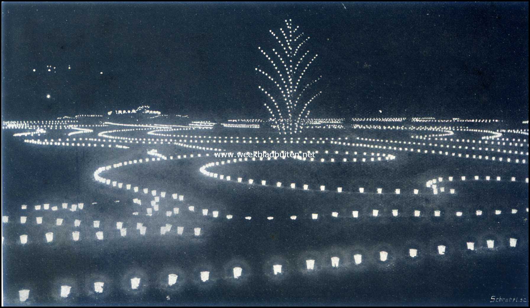 Verlichting van het Parterre de Broderie achter het Kasteel (fragment)