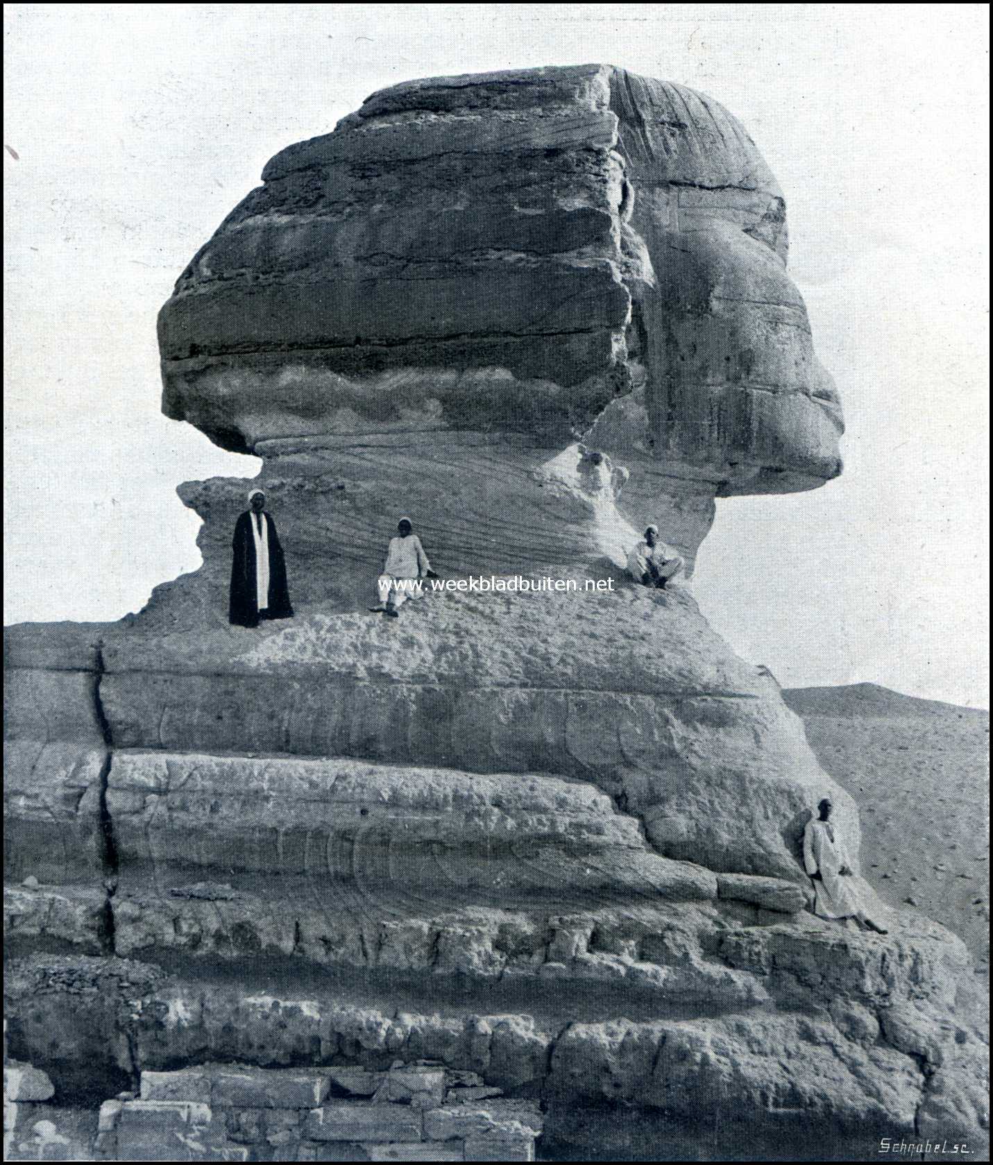 De Groote Sphinx bij de pyramide van Memphis