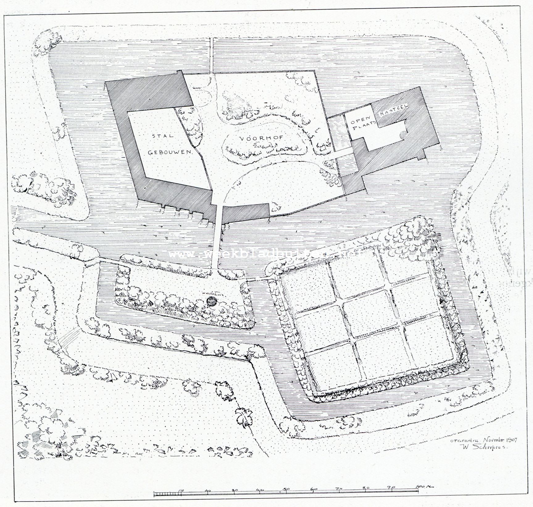 De Doorwerth. Situatieplan