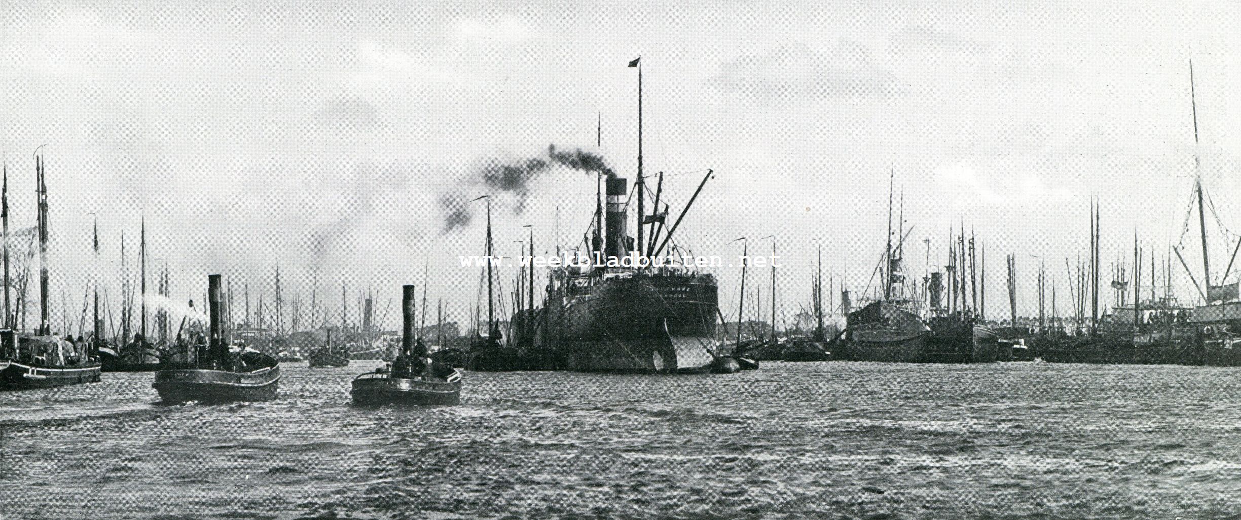 De Maas bij Rotterdam. De Maashaven