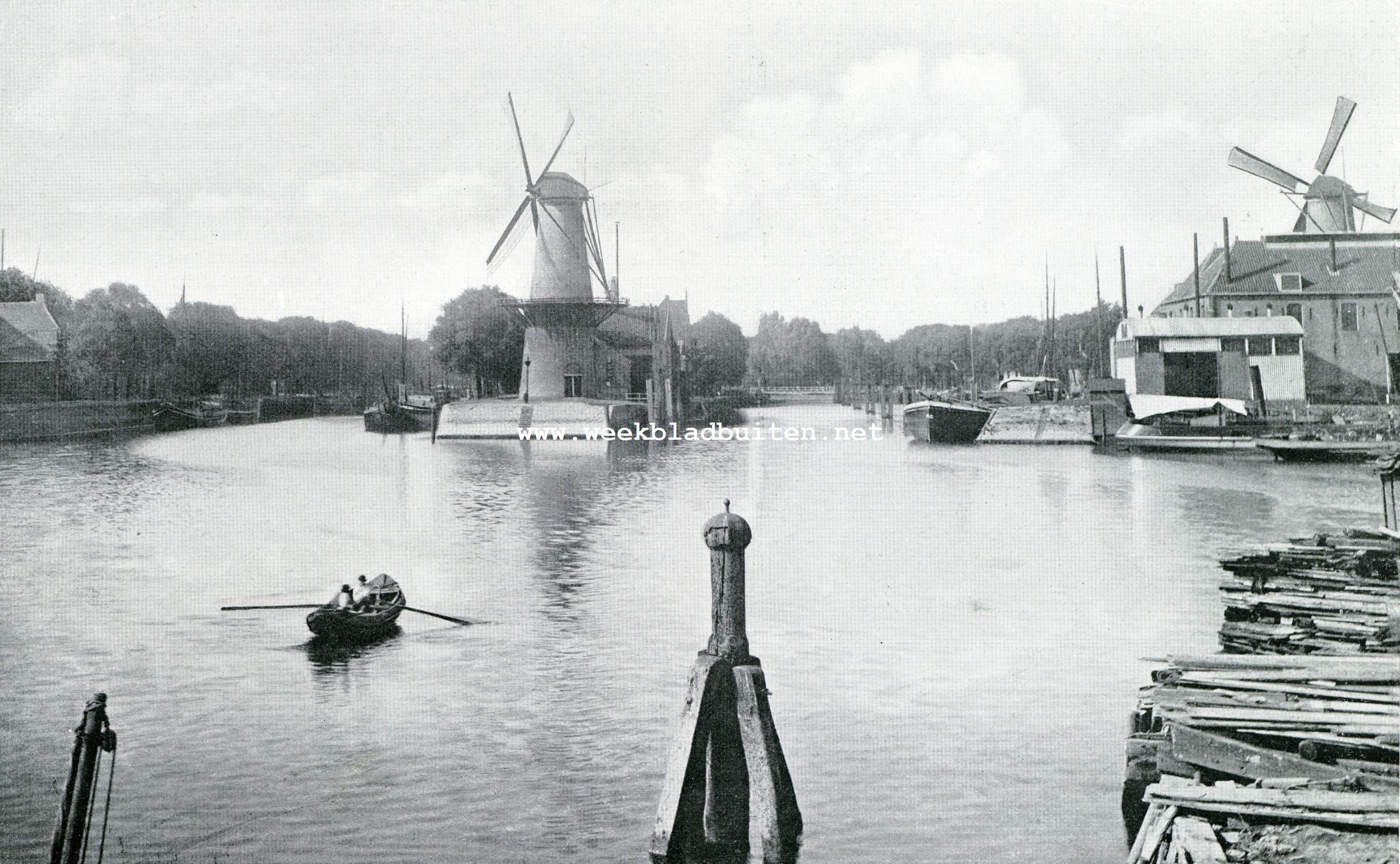 De Maas bij Rotterdam. De havens van Oud-Delfshaven