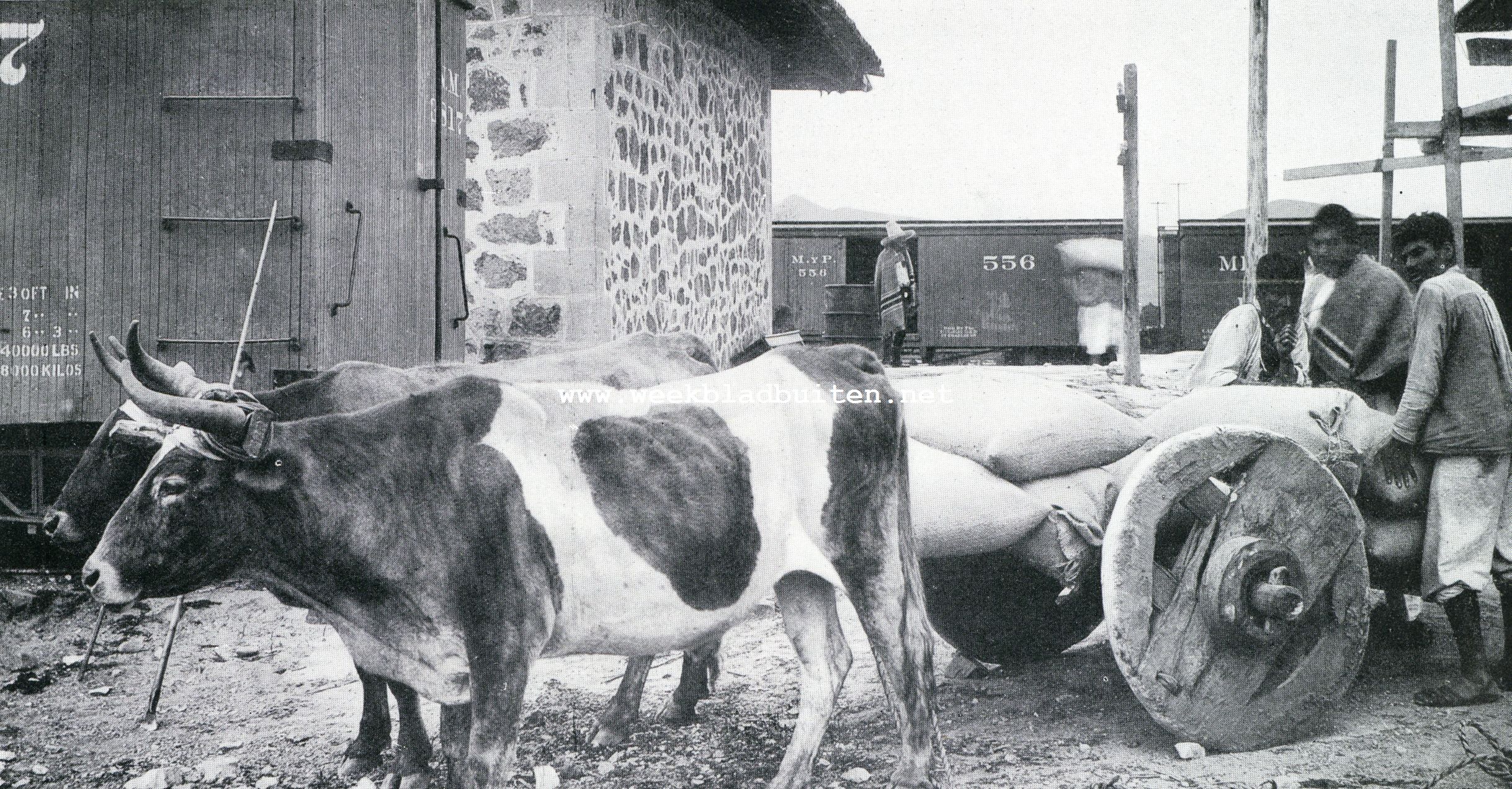 Mexicanen. Graan laden in Mexico
