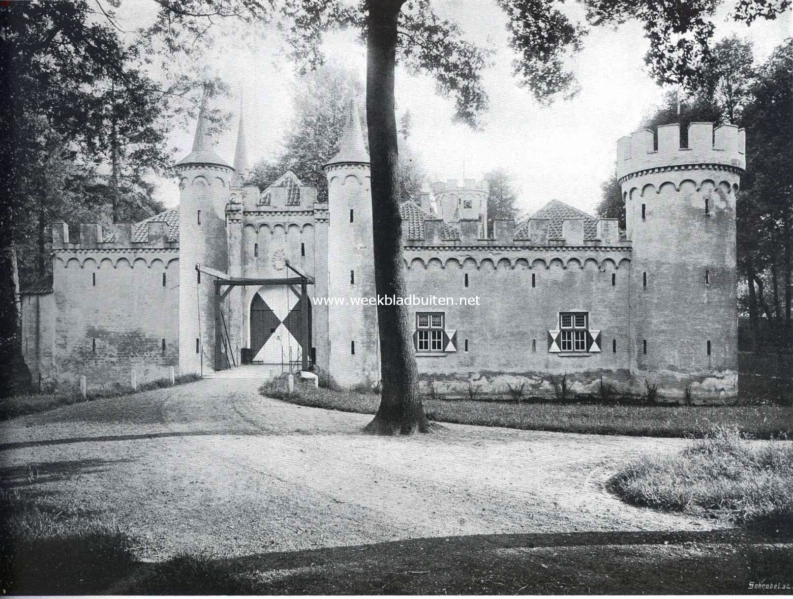 Het slot Henkenshage, uit het noorden gezien