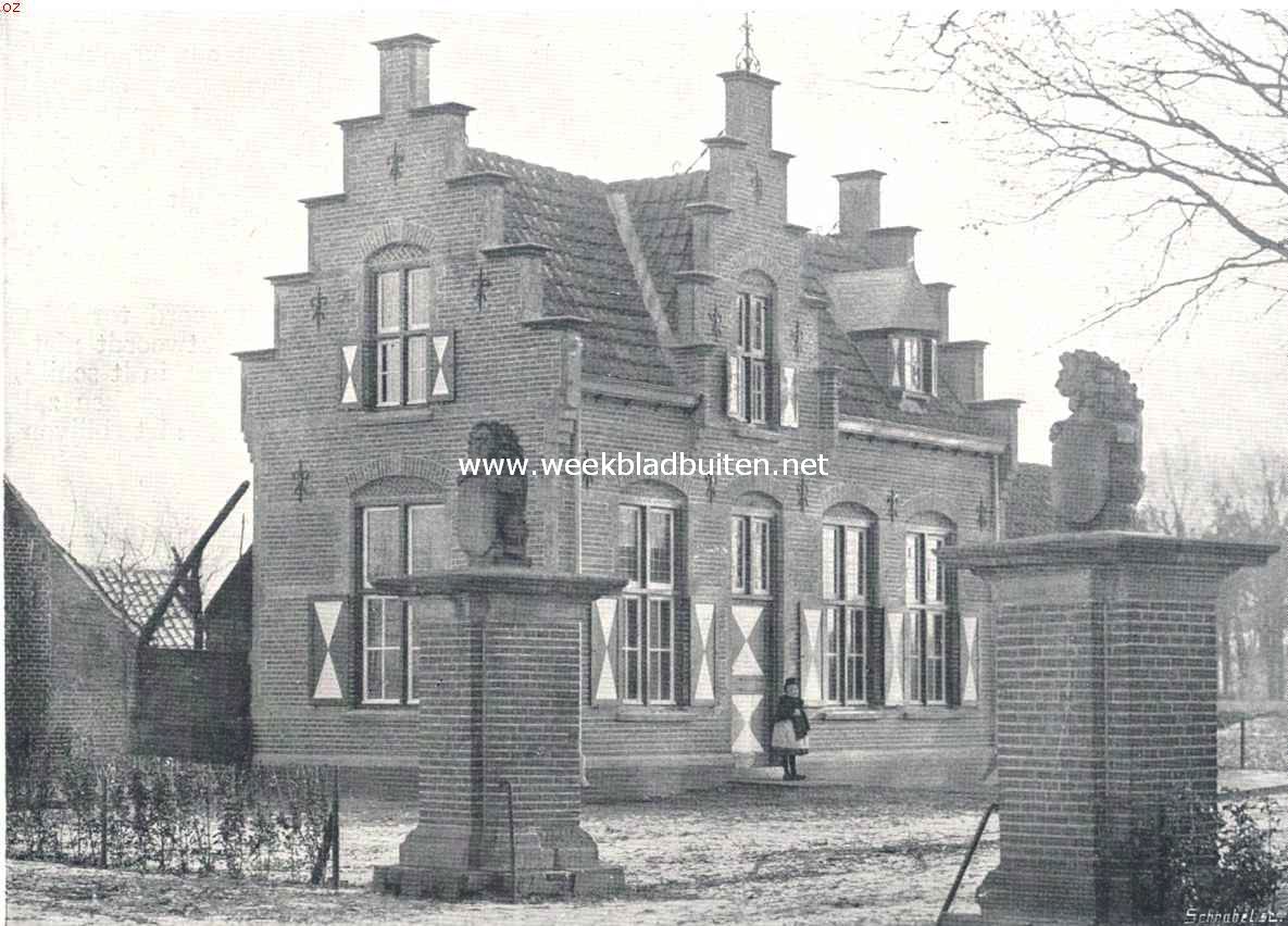 Het slot Henkenshage. Het kasteel Henkenshage. Wachterswoning