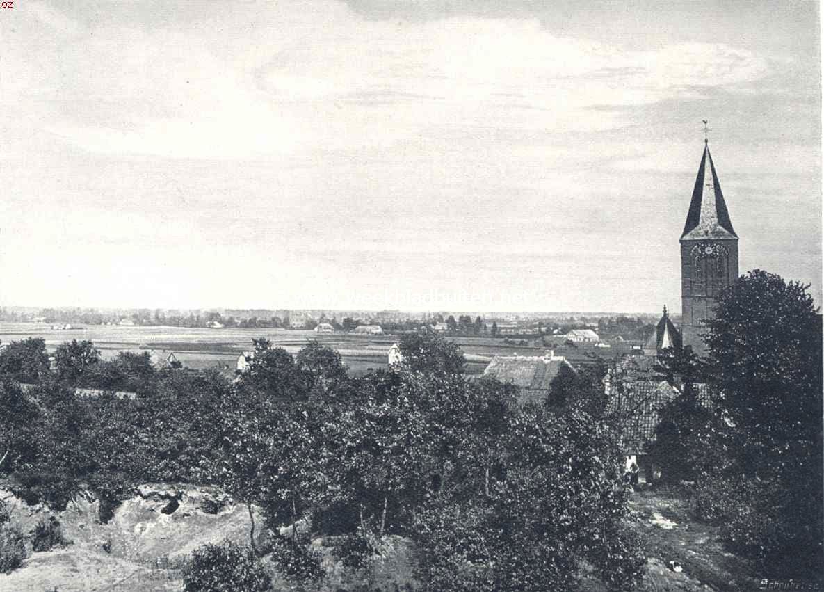 Montferland. Kerk van Zeddam, van den molen af gezien