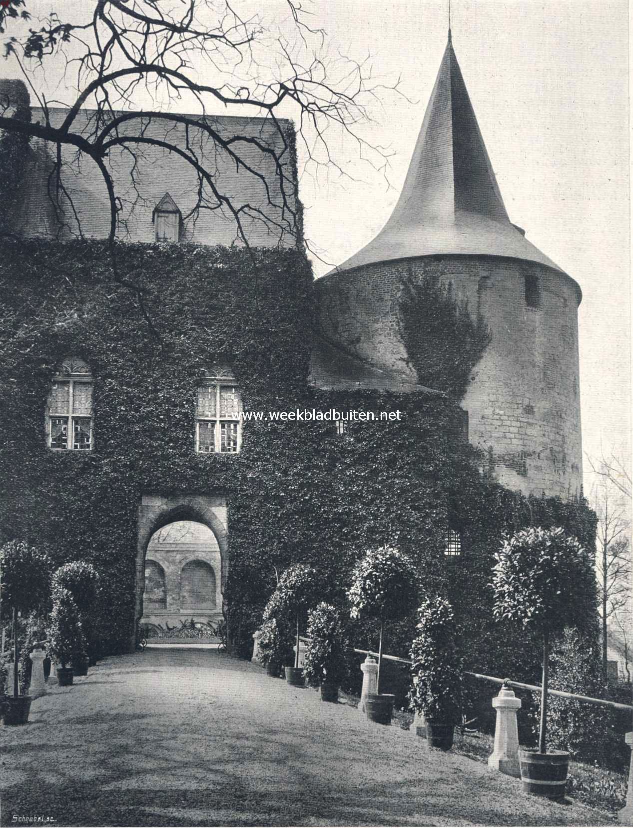 Het kasteel Horn (L.). Poortgebouw