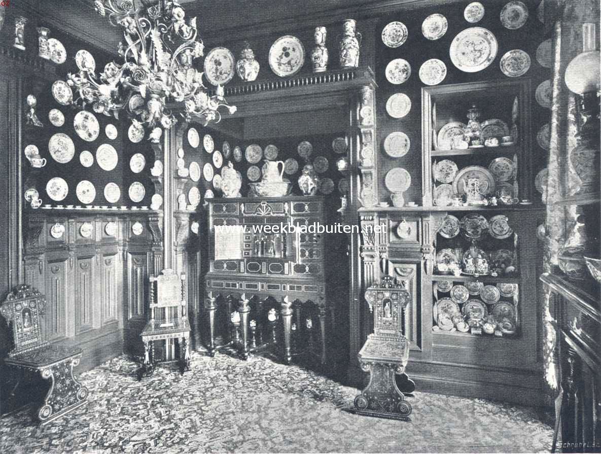 Het kasteel Horn. De verzameling oud porselein
