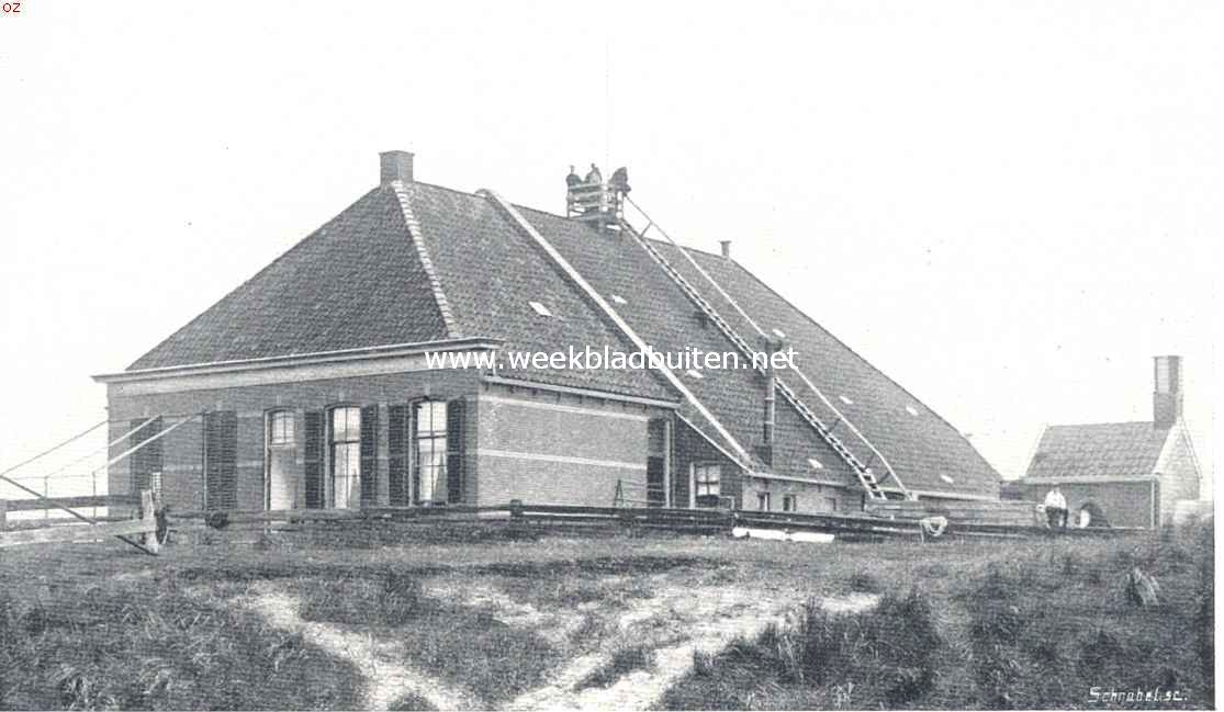 Rottummeroog. De woning van den strandvoogd, tevens uitzichttoren. Voorzijde
