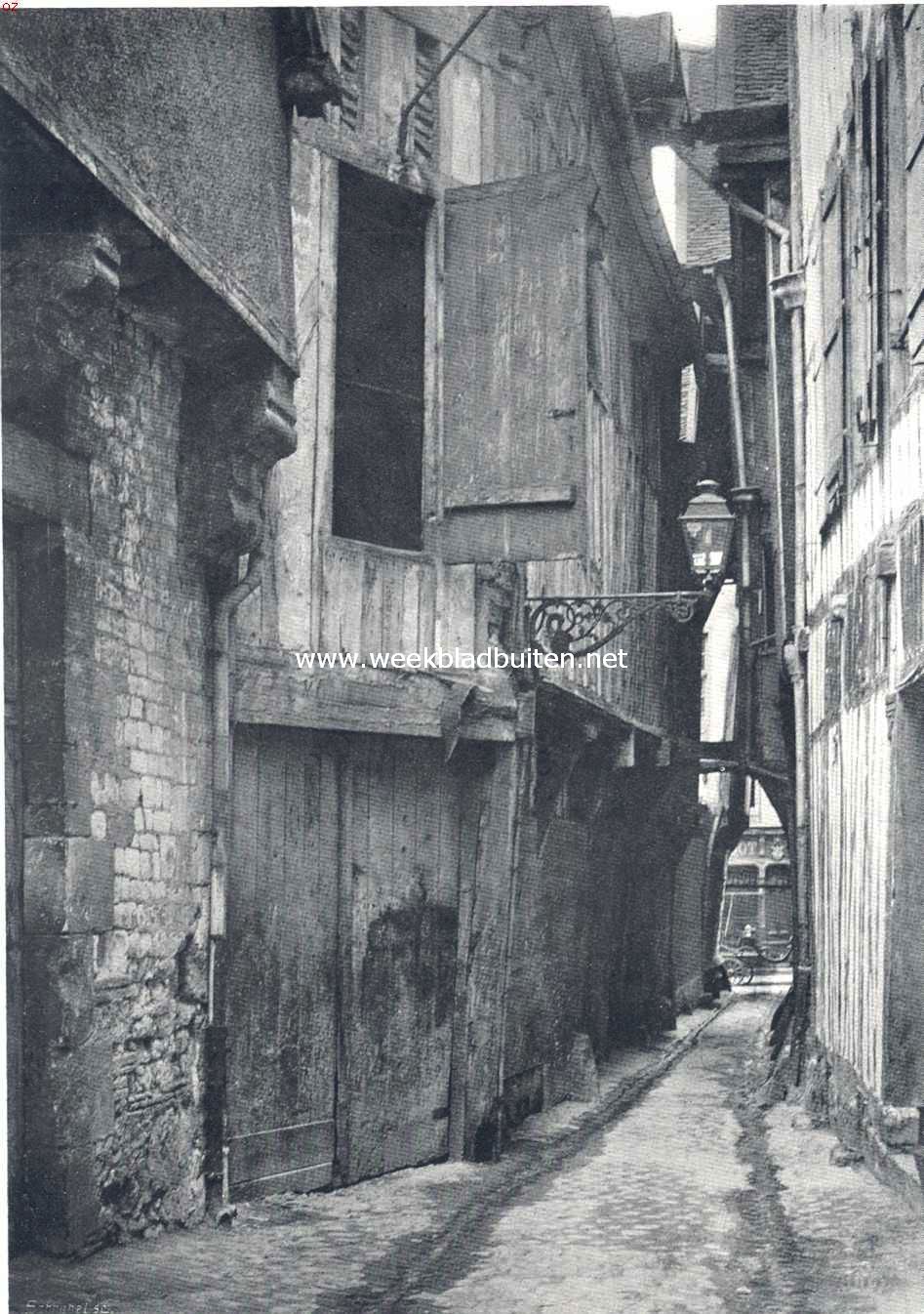 Troyes. De Rue des Chats. Het merkwaardigste straatje
