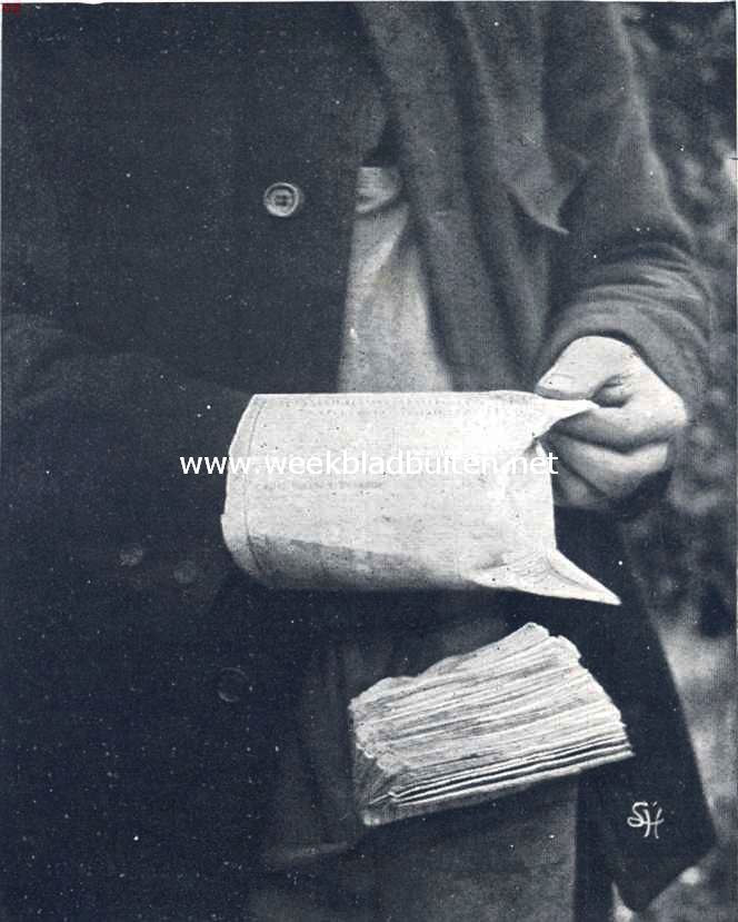 Fig. II. De punten der zakjes worden omgebogen