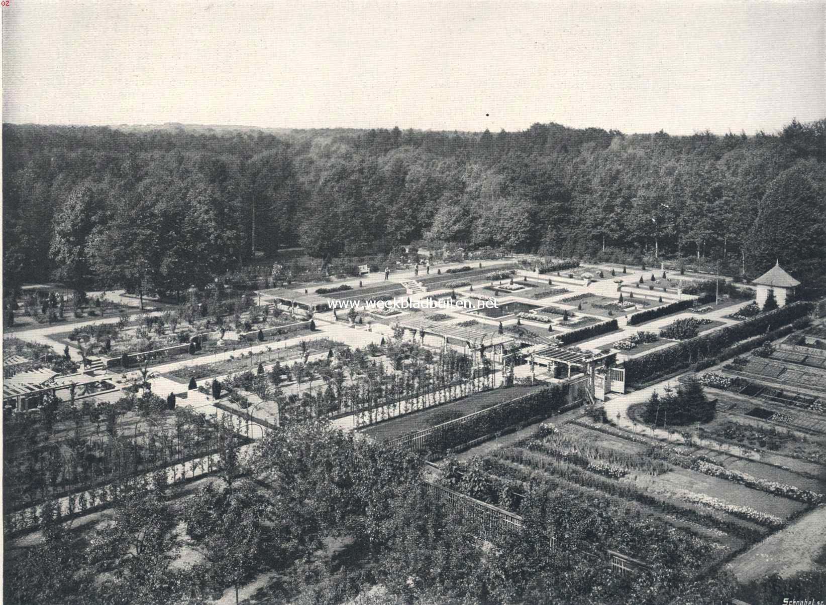 Een belangrijk werk van tuinkunst I. Bloemtuin Prins Hendrikoord, Lage Vuursche, in vogelvlucht