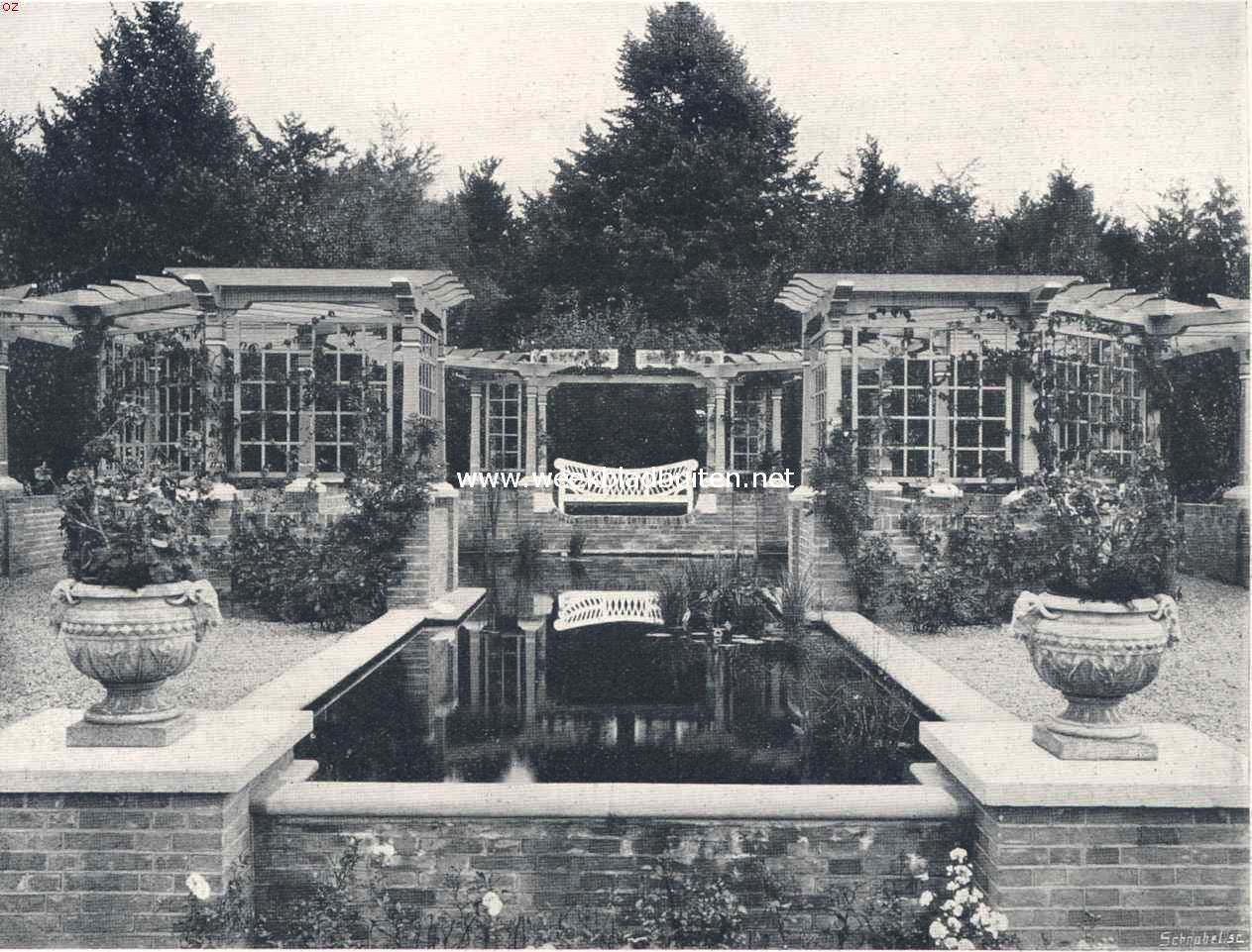 Een belangrijk werk van tuinkunst VII. Hoogliggend bassin met omgeving, einde bloementuin