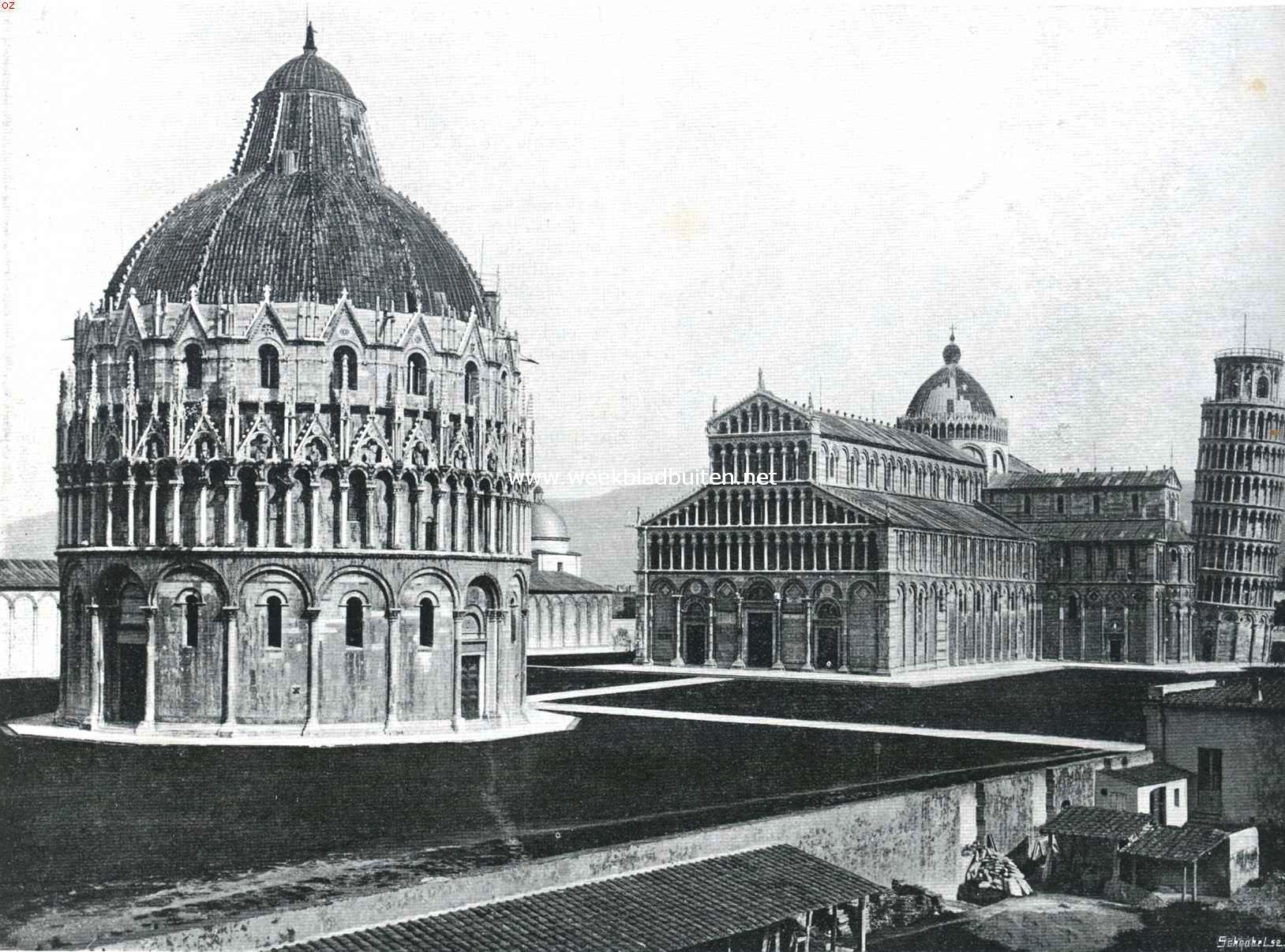 Pisa, de Dom, het Baptisterium en de scheeve toren