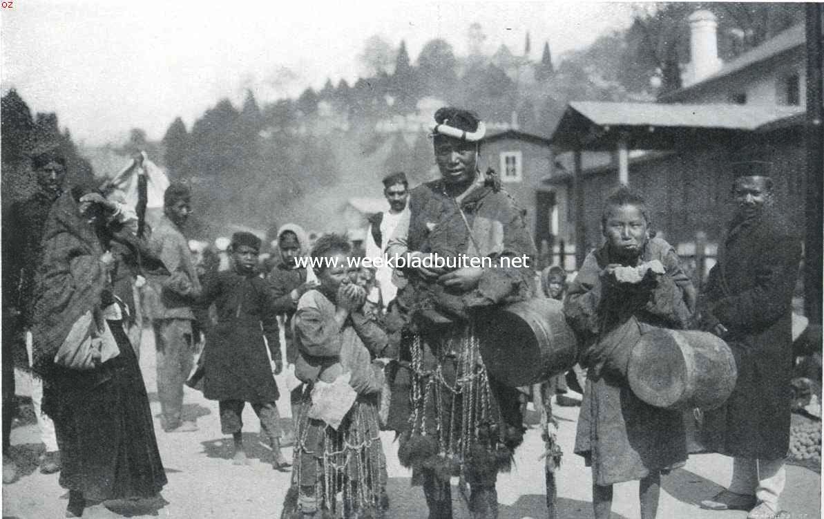 Reisindrukken uit Britsch-Indi. Darjeeling. Bhutia bedelaars