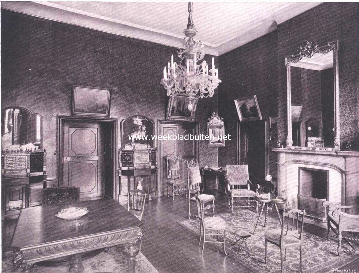 Het kasteel Arcen. De salon