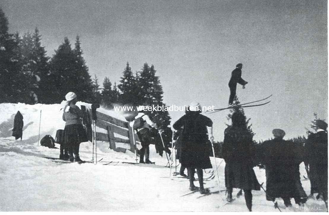 Skisport. Aan de springschans