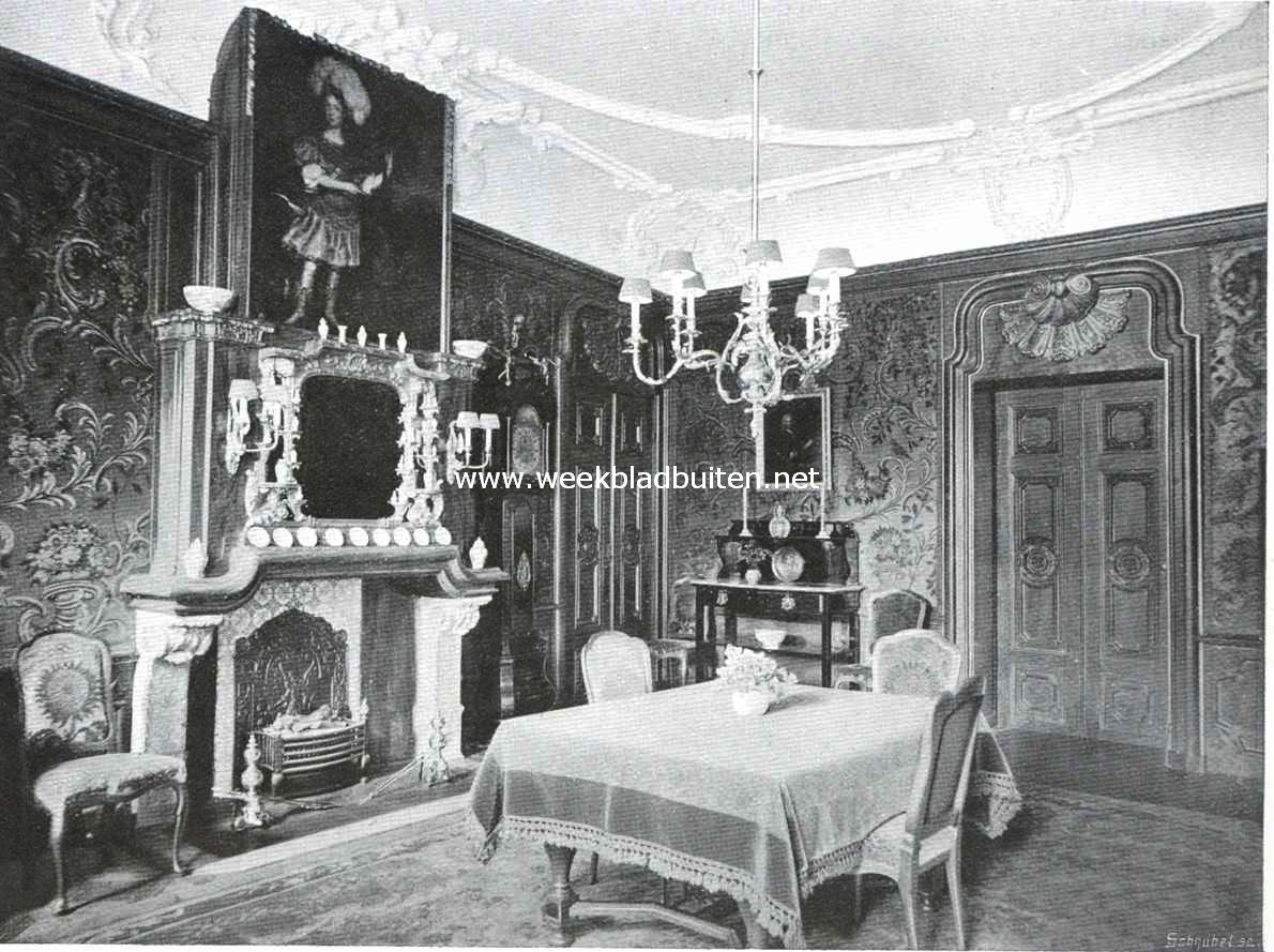 Het Oud-Prinsesse-Hof te Leeuwarden, de eetzaal
