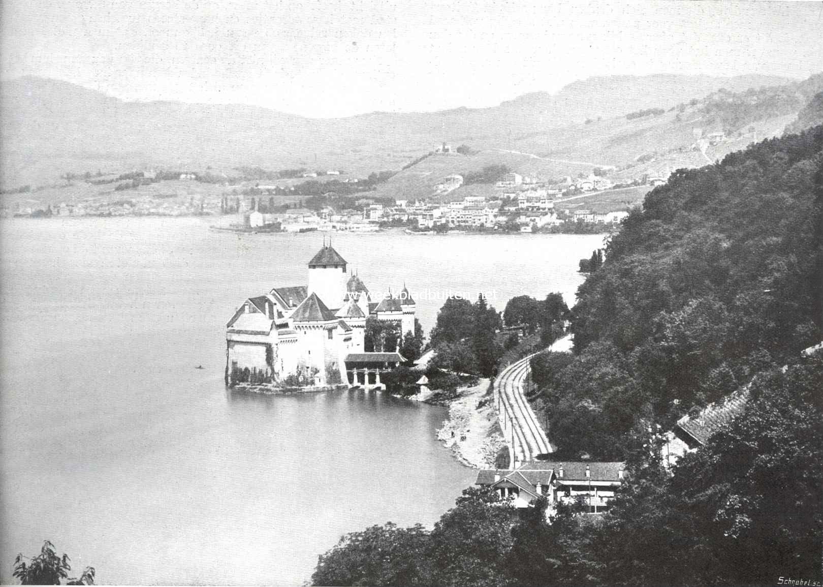 Van de Zwitsersche meren. Het Meer van Genve met het kasteel van Chillon
