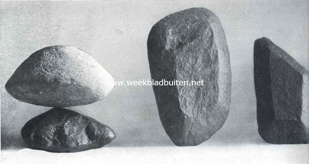 II. Door den wind afgeslepen steenen. Links 5/6, midden 7 en rechts 8