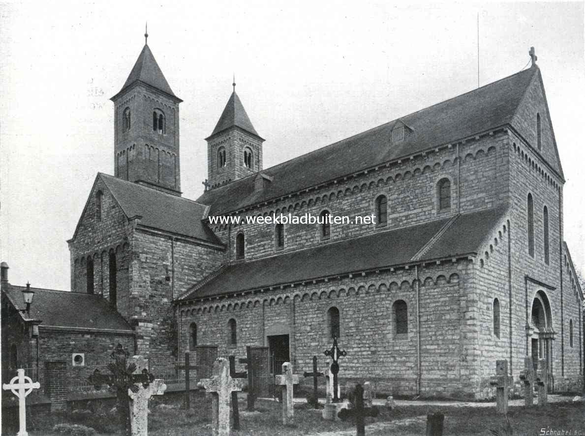 De kerk van St. Odilinberg. Van terzijde gezien