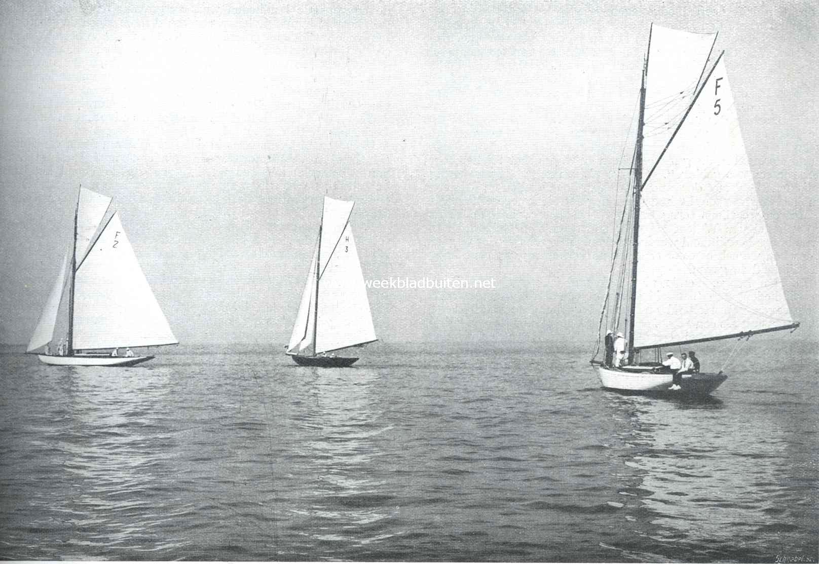 De zeilwedstrijd van de Koninkl. Nederl. Zeil- en Roeivereeniging op Zaterdag 2 September l.l. op de Zuiderzee. F 2, De 