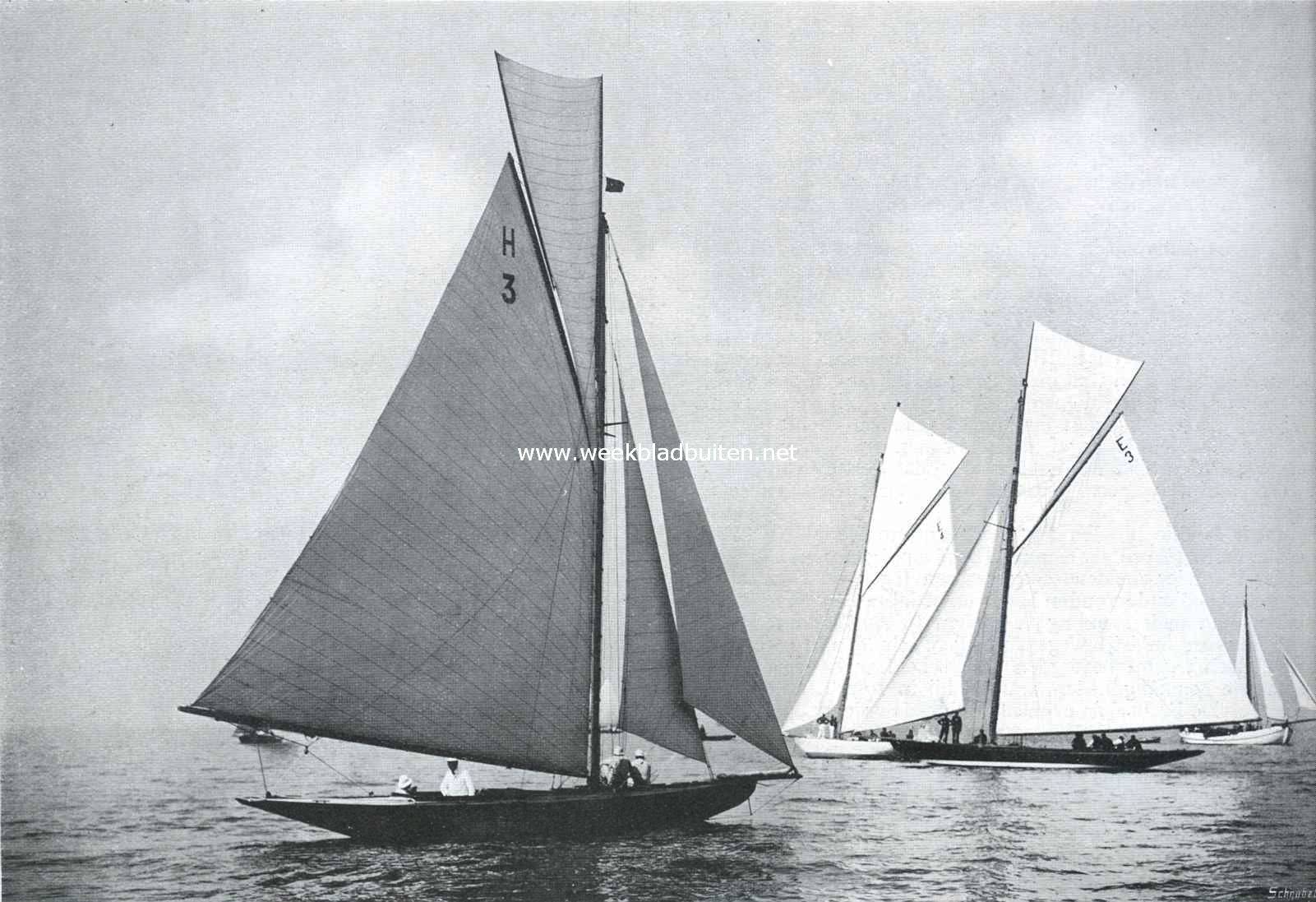 Zeilwedstrijd, uitgeschreven door de Koninkl. Nederl. Zeil- en Roeivereeniging, gehouden op Zaterdag 2 September l.l., op de Zuiderzee (richting de Knar). H 3 de 