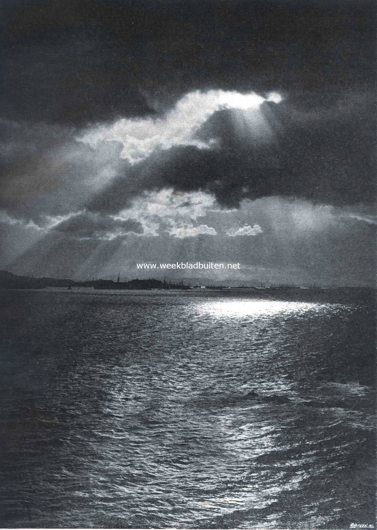 De Baai van Rio de Janeiro, bij avond
