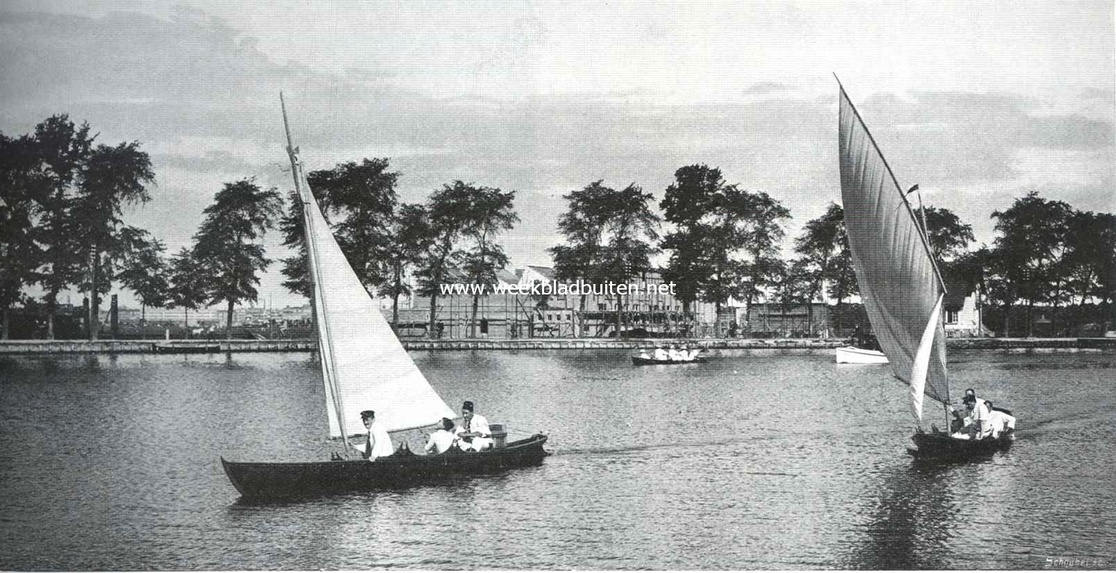 Roeien en zeilen met wherries. Zeilwedstrijd voor wherries op 10 September op den Amstel. III. De 