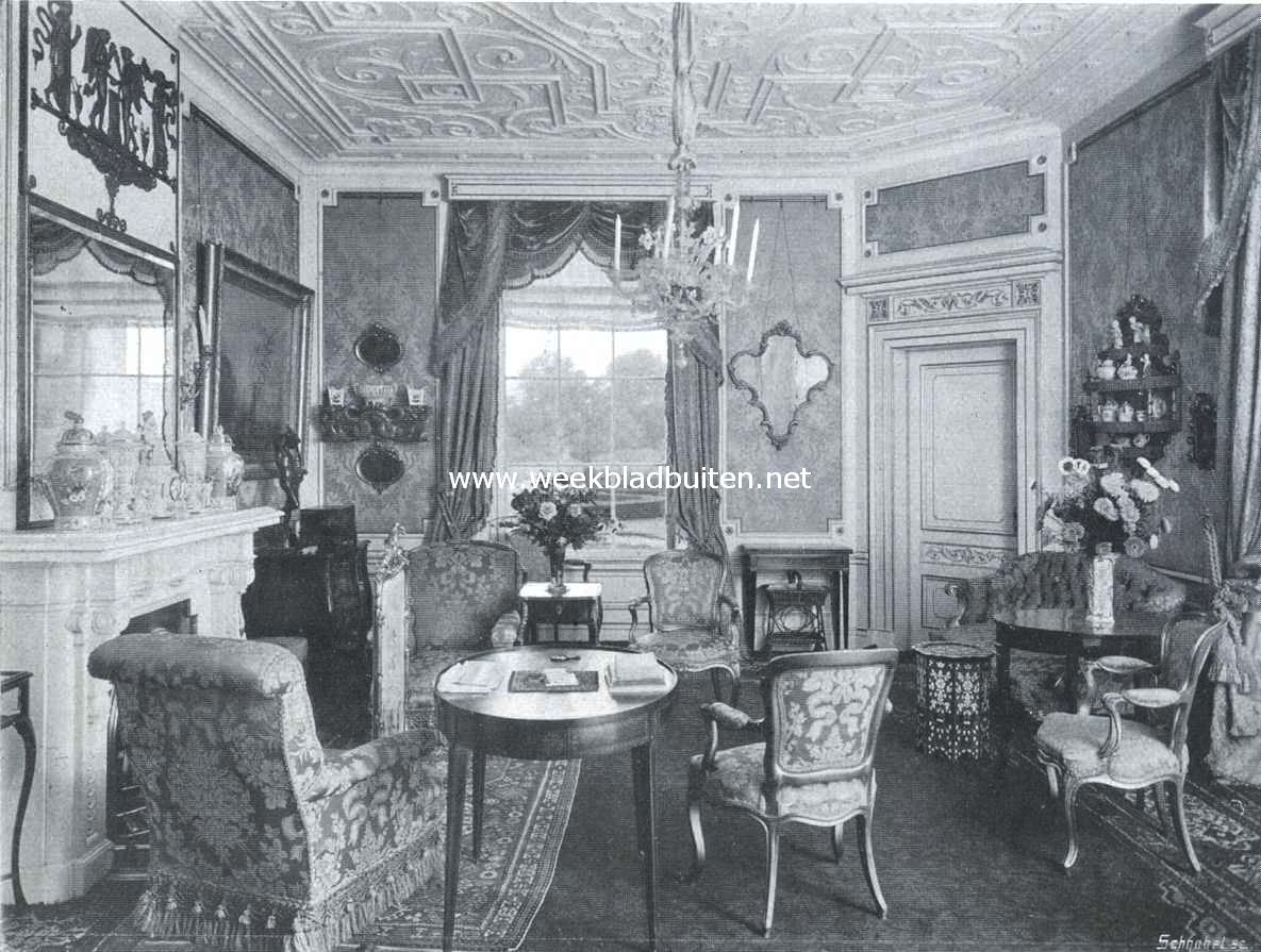 Het kasteel Weldam. De kleine zaal
