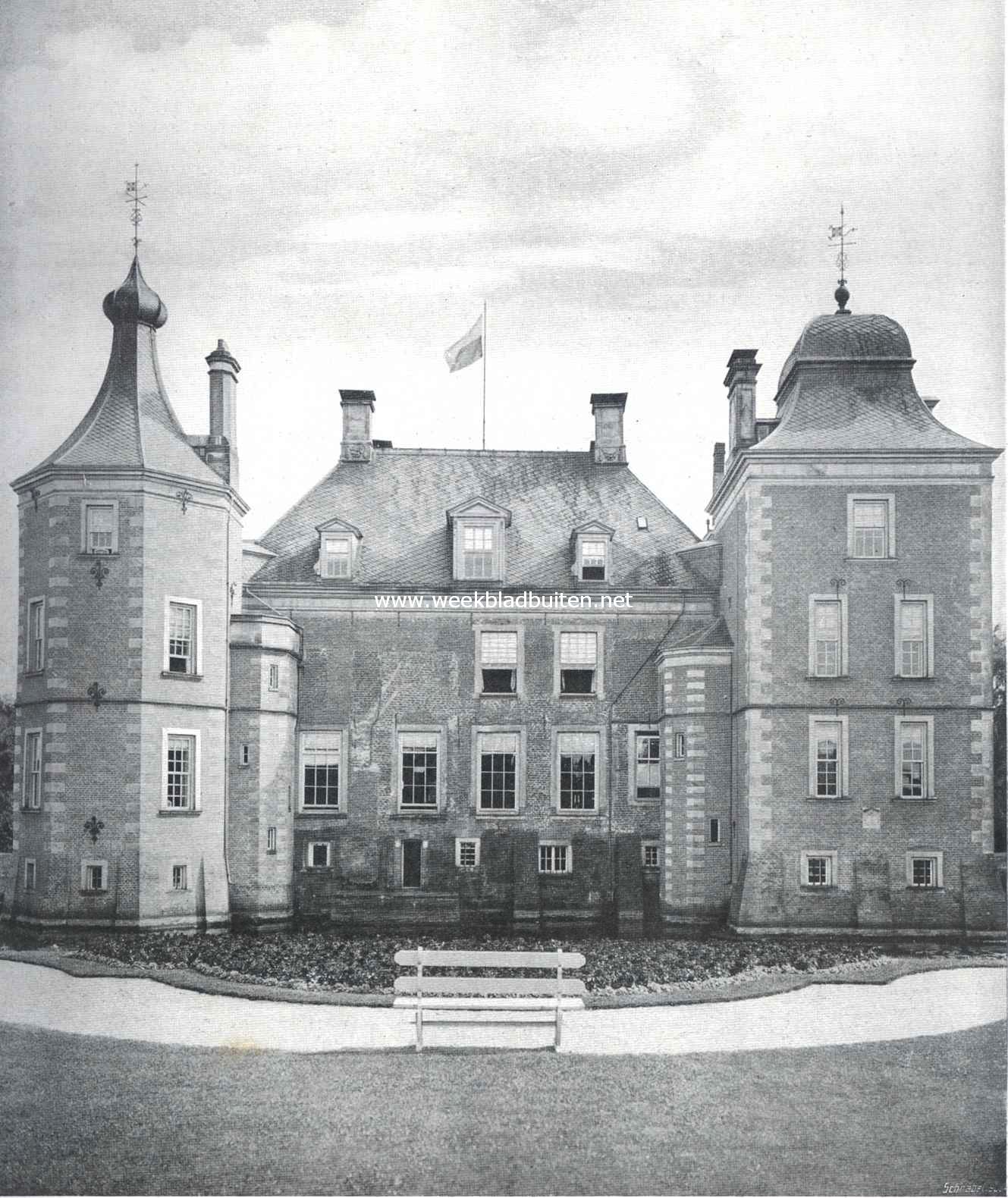 Het kasteel Weldam. De achterzijde. (In het vorige nummer heeft de zetter boven dezen titel een verkeerde plaat geplaatst, die tegelegenertijd bij het betreffende artikel met het juiste onderschrift opnieuw in dit blad zal worden opgenomen)