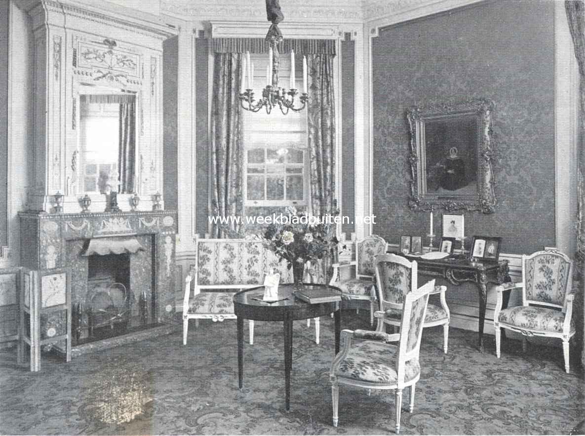 Het kasteel Weldam. De zitkamer van de gravin in den noord-ooster toren