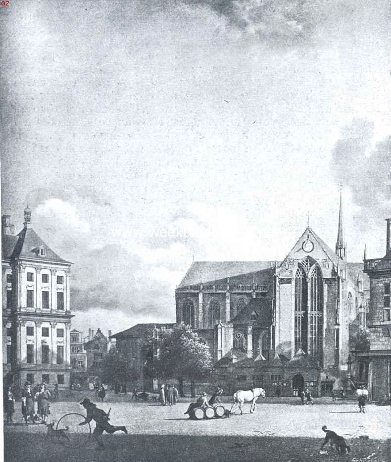 Jan van der Heyden. 1712-28 Maart-1912. De Dam, schilderij van Jan Van der Heyden. In het Rijksmuseum, nagelaten door Mr. J.F. van Lennep in 1893 aan de stad Amsterdam