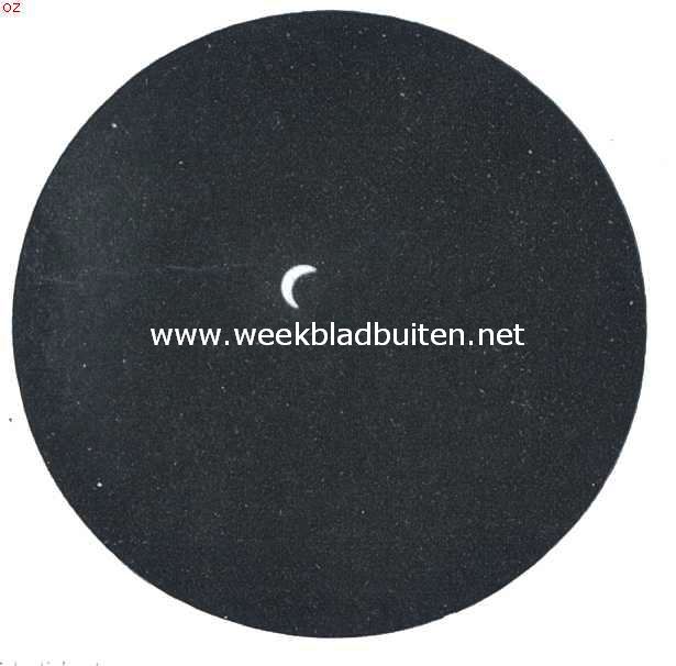 De zonsverduistering. Opname van de zonsverduistering te 's-Gravenhage, omstreeks half n