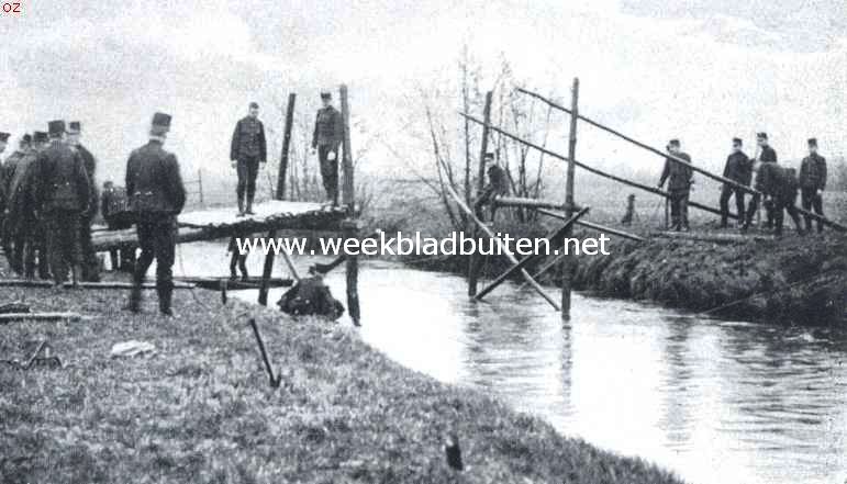 Oefening in het slaan van een brug over de Mark. 3. Het vastzetten van de opzetsparren