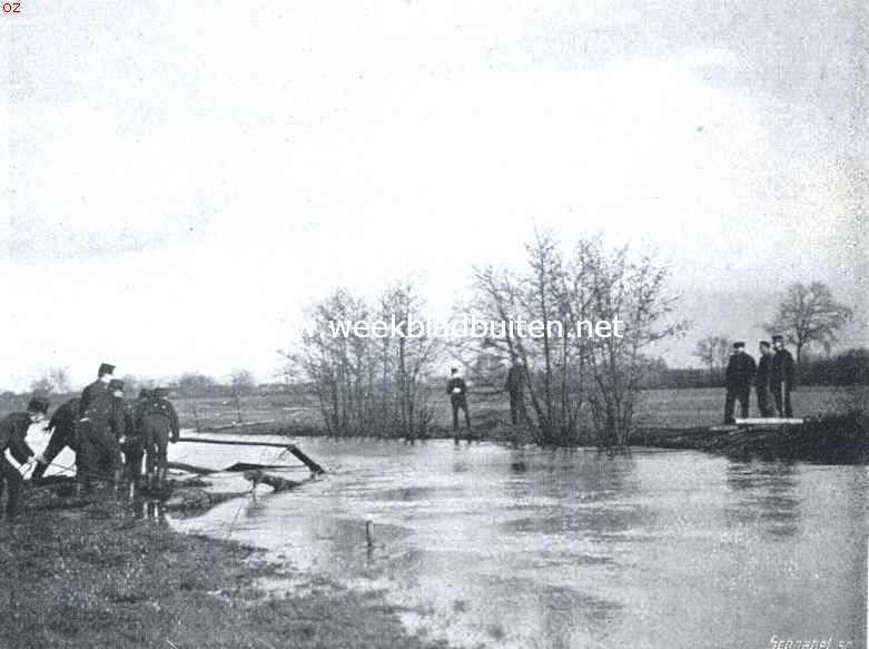 Oefening in het slaan van een brug over de Mark. 6. De brug tien minuten na de order van afbreken
