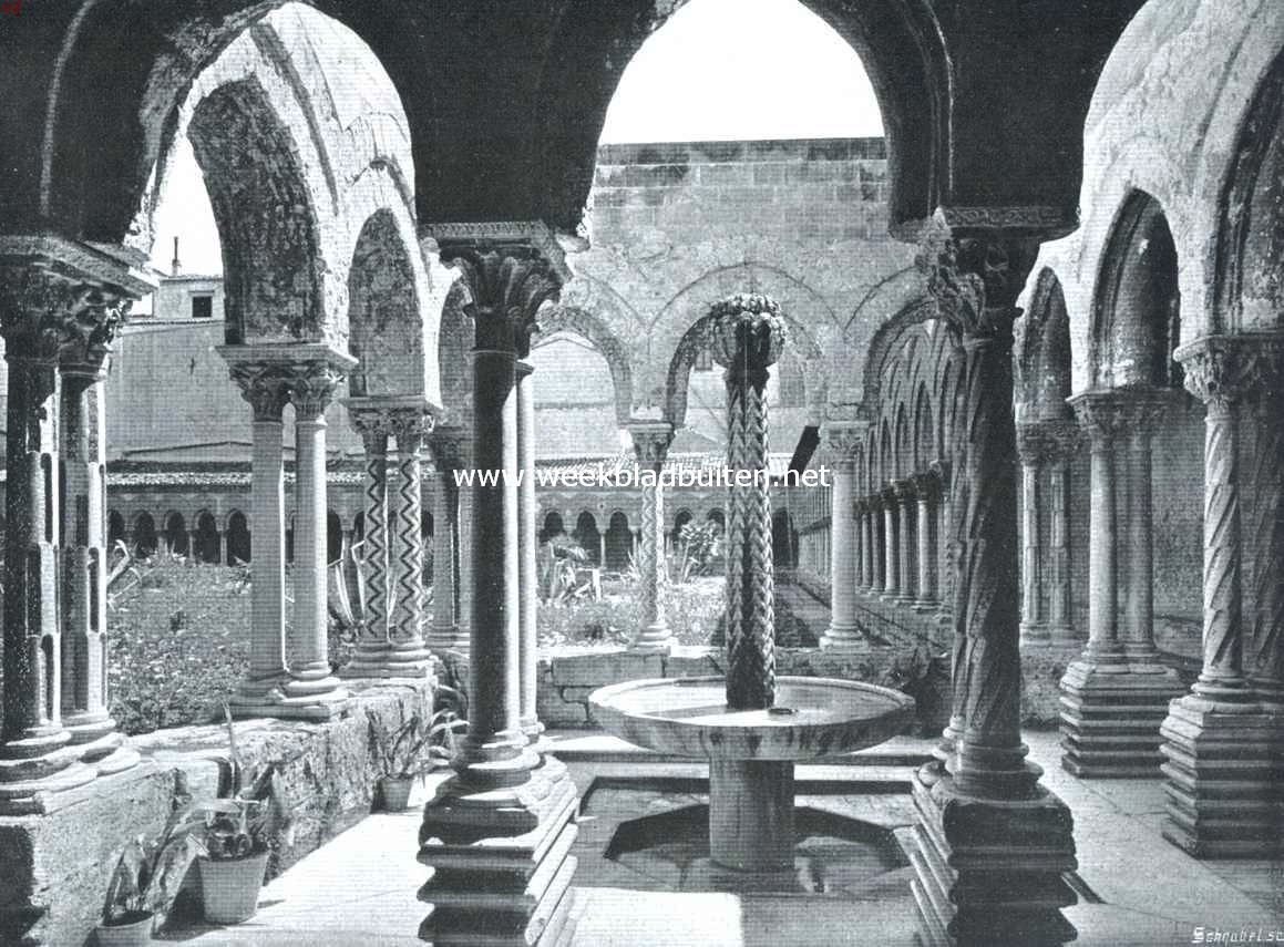Sicili. Kloosterhof van den Dom te Monreale