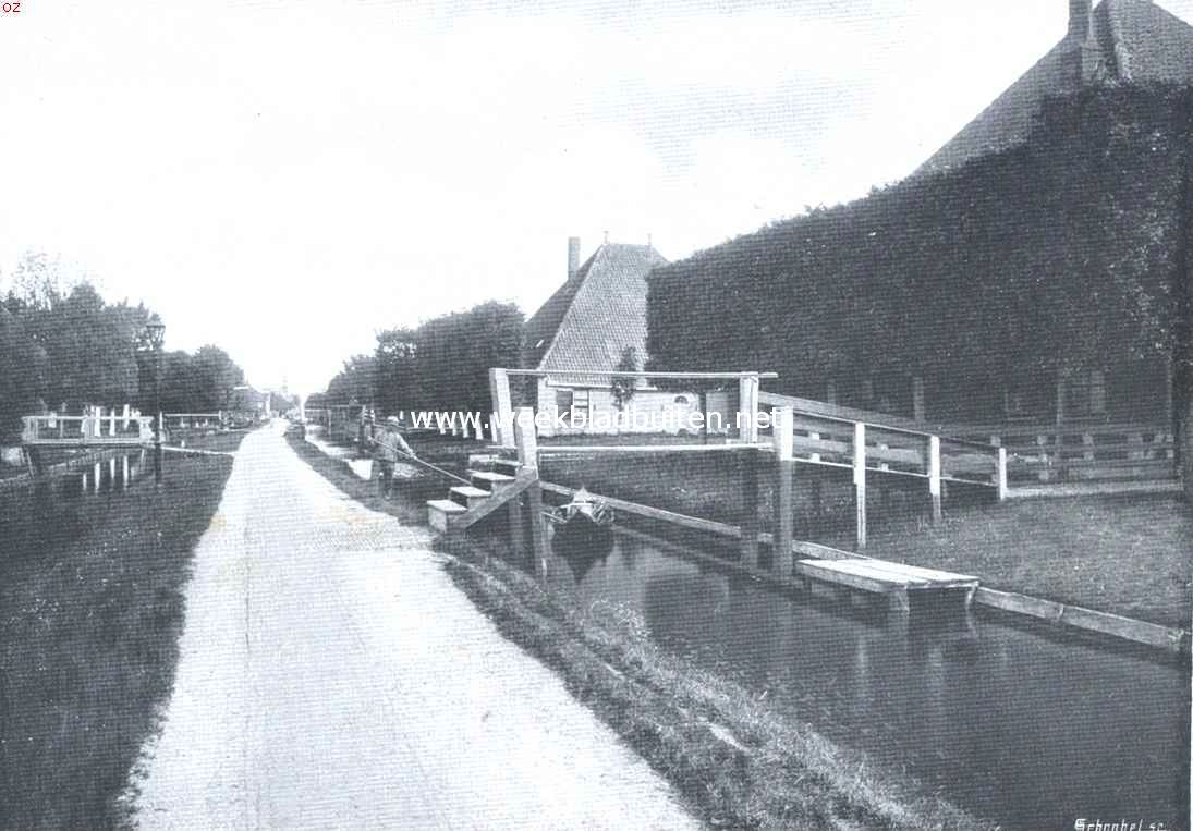 Een typisch dorpje. De Dorpsstraat van Warder in den ouden toestand