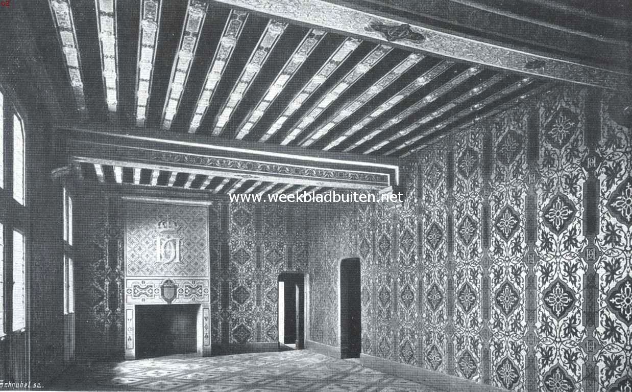 De kasteelen langs de Loire. Het Kasteel van Blois. Kamer van Catherine de Mdicis in den vleugel van Franois I