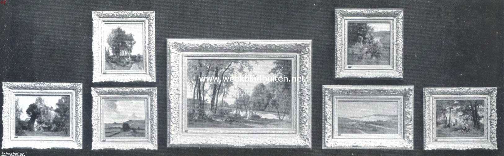 De tentoonstelling van schilderijen en aquarellen gehouden door E.J. van Wisselingh & Co. in de zalen van het Schilderkundig Genootschap 
